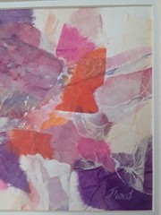 Watercolor Gouache Board Matted Original by Don Trout „A Collision of Shapes“