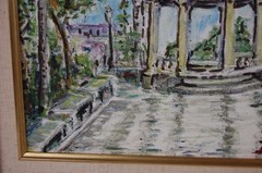 Original Hecto Vidal Oil Painting Glorieta Parque Guanajay Pinar Rio, Cuba 14×11