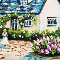 House Portrait Ireland Wall Art Irish Art Cottage Core Decor 8х8″ Irish Cottage