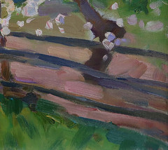 Oil painting Garden Ukrainian painter Canvas Decor Unframed original landscape