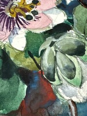 FREDERIC WHITAKER PAINTING AMERICAN FLORAL IMPRESSIONISM LISTED FAMOUS SMALL