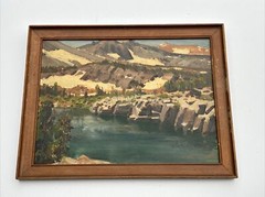 ANTIQUE EARLY CALIFORNIA PLEIN AIR PAINTING MASTERFUL 1910’S OIL MYSTERY ARTIST