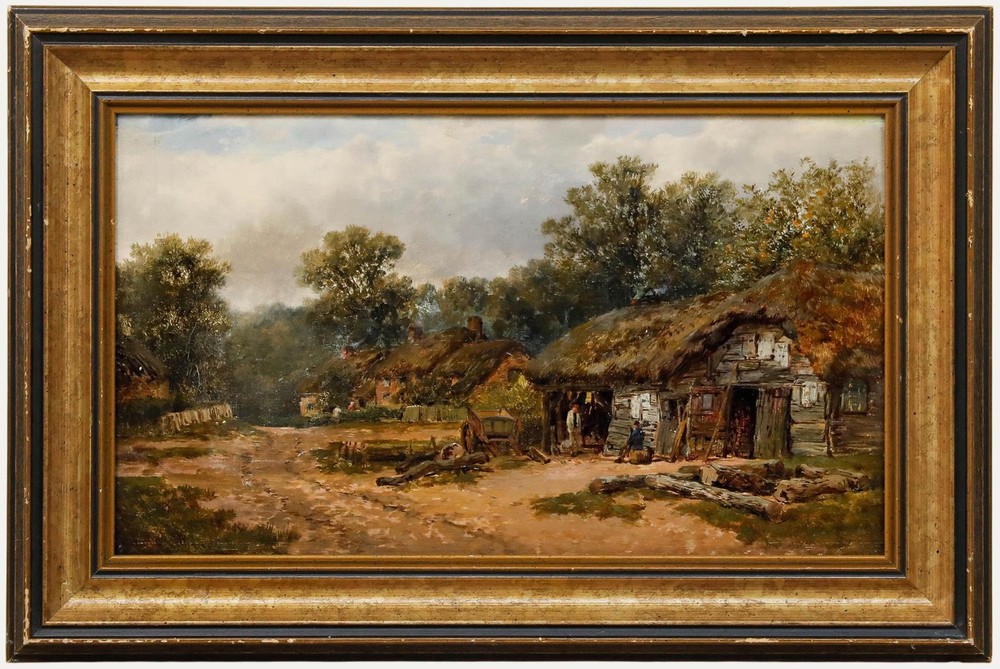 William Pitt (act.1851-1890) – Framed 1876 Oil, Radway Under Edge Hill