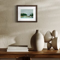8×10 Maine Original Oil Seascape Painting Acadia Pine Coastal New England Signed
