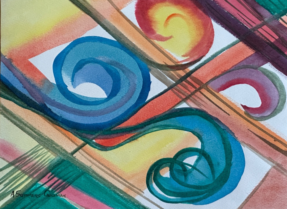 ALICE GUZMAN ORIGINAL WATERCOLOR PAINTING 11″ X 15″ NEW MEXICO ARTIST 1980’S