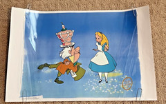 Disney ALICE IN WONDERLAND MAD HATTER Sericel Animation Art Serigraph Cel