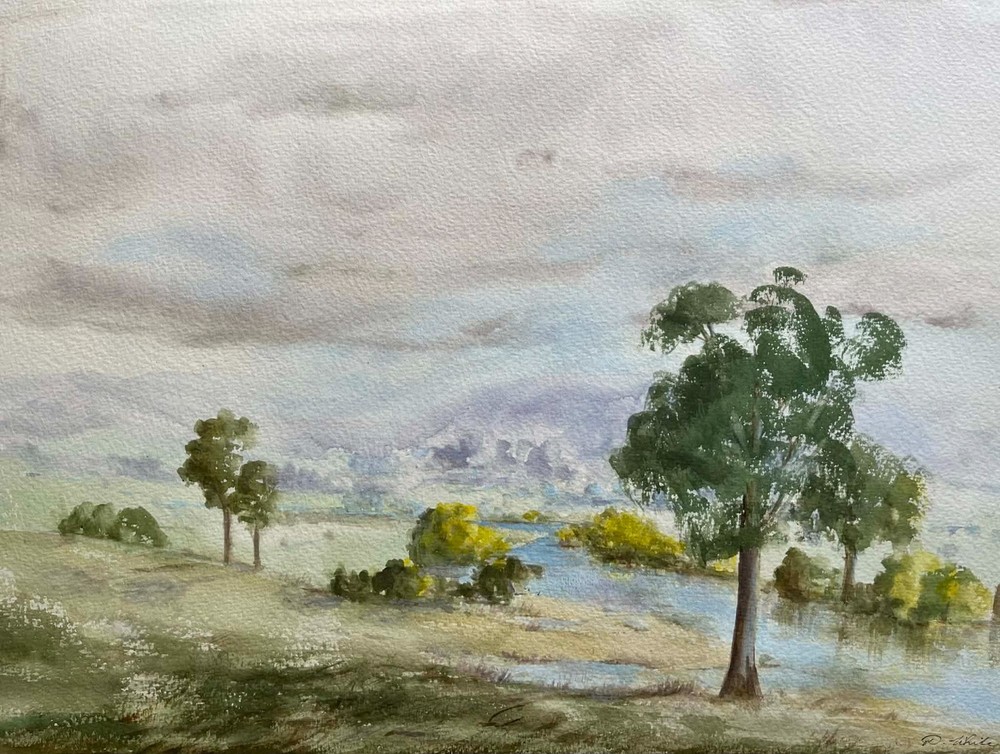 DOUGLAS WHITE AUSTRALIAN LARGE WC „GOULBURN RIVER THORNTON VIC“ 1974