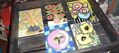 Pre painted Mini Gallery Wall, 5– 5x7s originals in acrylic
