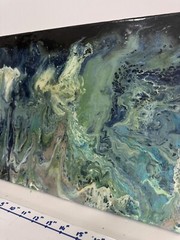 Vibrant Abstract Acrylic Pour Painting – Modern Wall Art – Resin Coated