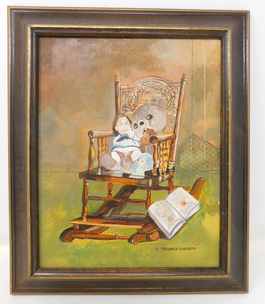 Framed Elmer Ekeroth Original Oil Painting California Artist 11″ W x 13.25″ T