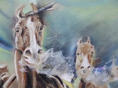 Laura Peratoner Pastel Horses Italy Switzerland Original