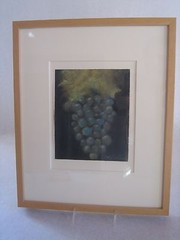 Carol Anthony Original Oil Crayon „Cambrian Grapes“
