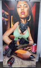 Washington DC Muralist Aniekan Udofia Canvas Painting
