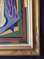 LISTED ARTIST painting ABSTRACT EXHIBITED Dr. Benjamin Gross STOCK EXCHANGE!!!