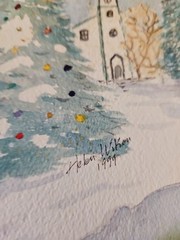 Lot Of 2 Original Watercolor Paintings Signed Helen Wilson 1999/2003 Unframed