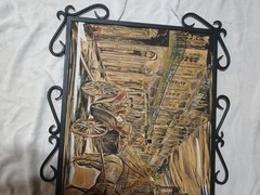 Vintage Water Color French Quarter, Peter St. New Orleans by Fedorsky
