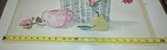 Original Suzanne Fraker Watercolor Painting Still Life Floral Basket Colorful