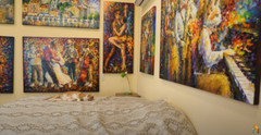 Leonid Afremov STROLL UNDER MOON 24″x30″ LIMITED EDITION GICLEE ORIGINAL