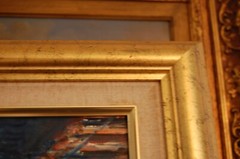 FRAMED ORIGINAL OIL VIEW OF COLONIAL TRINIDAD AT NIGHT, CUBA ARTIST: HECTO VIDAL