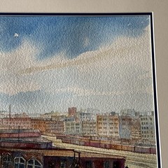 Ray Warren Watercolor Painting “CPR Roundhouse At False Creek”Vancouver Artist