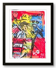 Stand Up to Corruption 11 X 14″ Neo-Expressionist Protest Art Original Grafitti