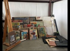 Estate Sale Collection Texas Artist Acrylic Woman Painting on Canvas 24″ x 30″