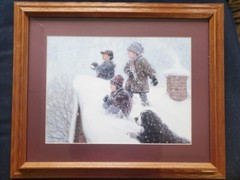 Framed Robert Duncan Print „Rooftop Warriors“ 19×24 inches