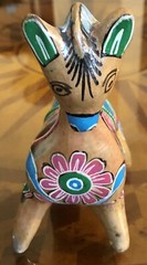 Vintage Mexican Tonala Wood Wooden HORSE Hand Painted Carved Dala Folk Art