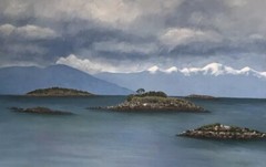 Oil Painting Ginny Barrett BRICKYARD COVE VANCOUVER ISLAND Canada