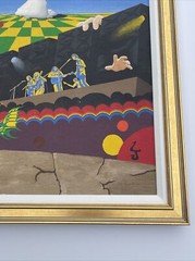 VINTAGE Psychedelic Painting Band Yes Pop Art Modernism Surreal Rock Music 1970