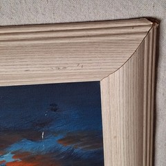 Bernard B DUGGAN Signed 12X24 Oil Painting On Canvas Southwestern Desert 1970s