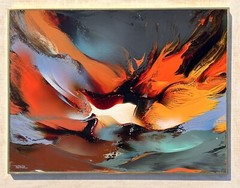 Leonardo Nierman oil painting Lava