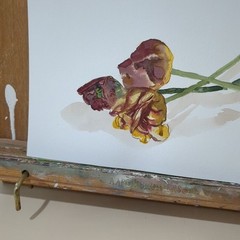 Original Watercolor Painting „Mother’s day“ Still Life 8×10 by JJ