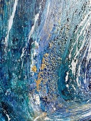 Original Blue Paintings On Canvas, Modern Ocean Oil Painting, Contemporary Art