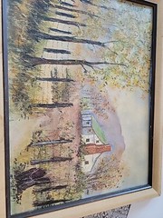 Farmhouse Painting Lous Bailey Acrylic On Canvas Board. 12″ × 16″
