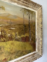 WILLIE STEPHENSON ANTIQUE PLEIN AIR LANDSCAPE OIL PAINTING OLD VINTAGE 1939