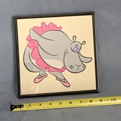 Ballerina Hippo Framed Painting