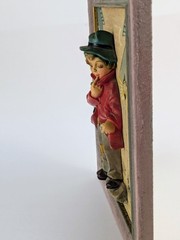 Mid Century Wall Hanging 3-D Chalk Art Picture Wall Decor