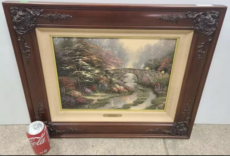 Thomas Kinkade ~Stillwater Bridge~ Sweetheart Gardens I A/P Artist Proof Canvas