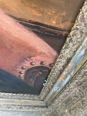 Richard M. Gibney 1955 Signed Oil Portrait Woman Antique Gilt Frame 37×31
