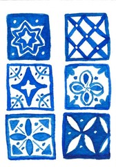Amalfi Summer- an Original Watercolor ACEO collection