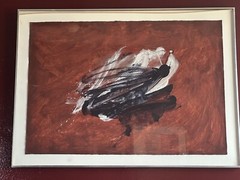 Original Cleve Gray Oil Painting on Paper, American Abstract Expressionist