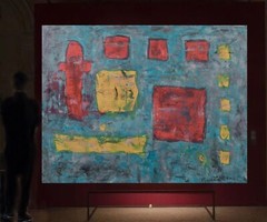 Mark Little original￼ canvas￼￼￼ Painting 81” X 62” XL (6ft. 9in)Abstract modern