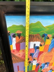 LAURENT CASIMIR Original MODERN SURREALIST LANDSCAPE Vintage Haiti Oil & Board