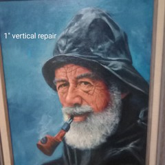 Old Sea Fisherman Smoking Pipe Oil Painting – From Lahaina, Hawaii 1976