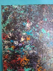 Color Scramble And Mash Abstract Original Acrylic Painting 9×12
