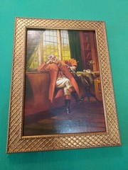 Antique/Vintage Painting of a Hunter after the Hunt