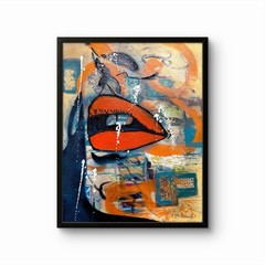 GERARD 16X20 IN-Abstract Expressionist Original Painting Canvas Girl