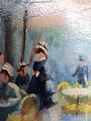 Paris Cafe Original Oil Painting 4×6 Framed Signed French Street Impressionist