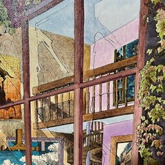 1991 Original Surrealistic Painting By Yves B Martin (YB Martin) “The Cat” RARE